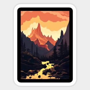 Sundown Forest Sticker